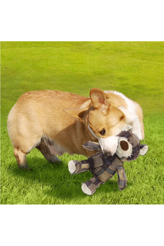 for Heavy Chewers Indestructible Robust Bear Dog Toy, Durable Squeaky Dog Toys, Unbreakable Stuffed Plush Dog Toys for Aggressive Chewers