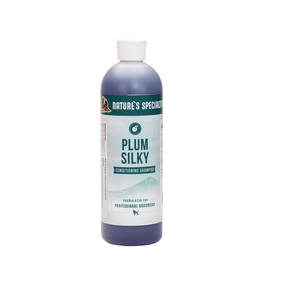 Dog Conditioning Shampoo Plum Enriched Silky Formula Long Lasting Fragrance (16 oz)