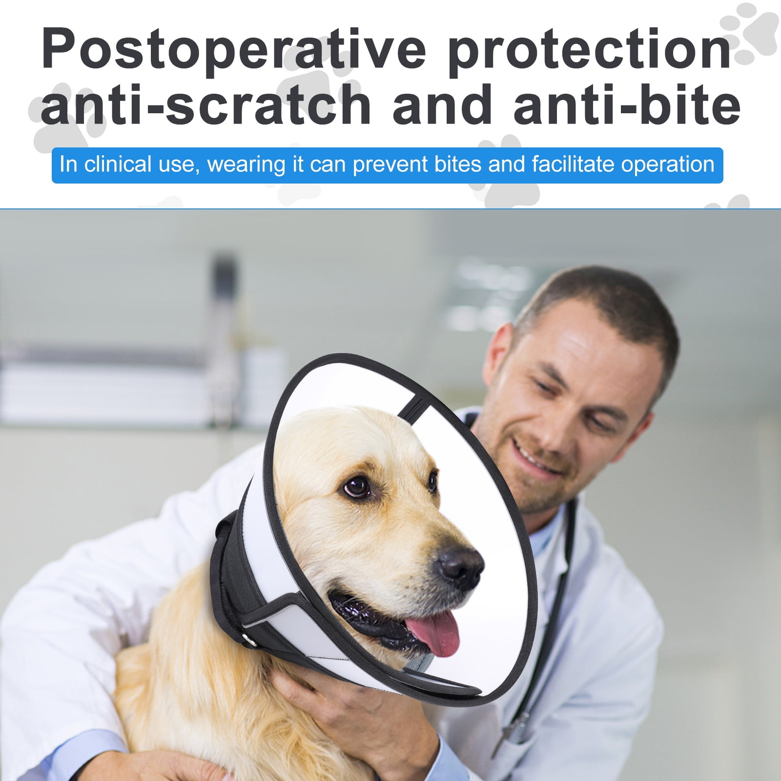 Dog Cone for Dog After Surgery, Elizabeth Circle Guard Collar Ring