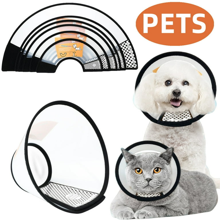 Dog Cone Flexible Plastic Pet Cone Adjustable Protective Collars Lightweight Collar Walmart