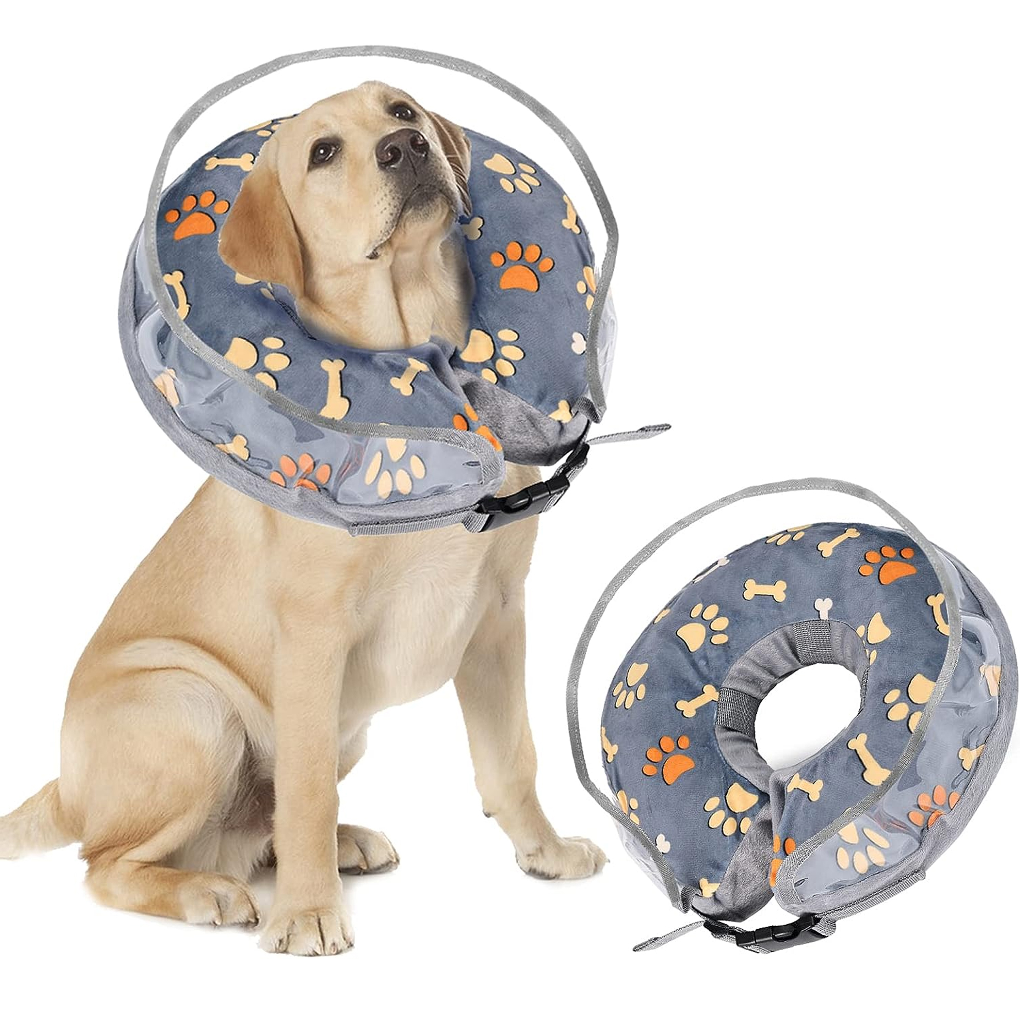 Dog Cone, Inflatable Dog Cone for Small, Medium and Large Dogs, Soft Cone for Dogs after Surgery