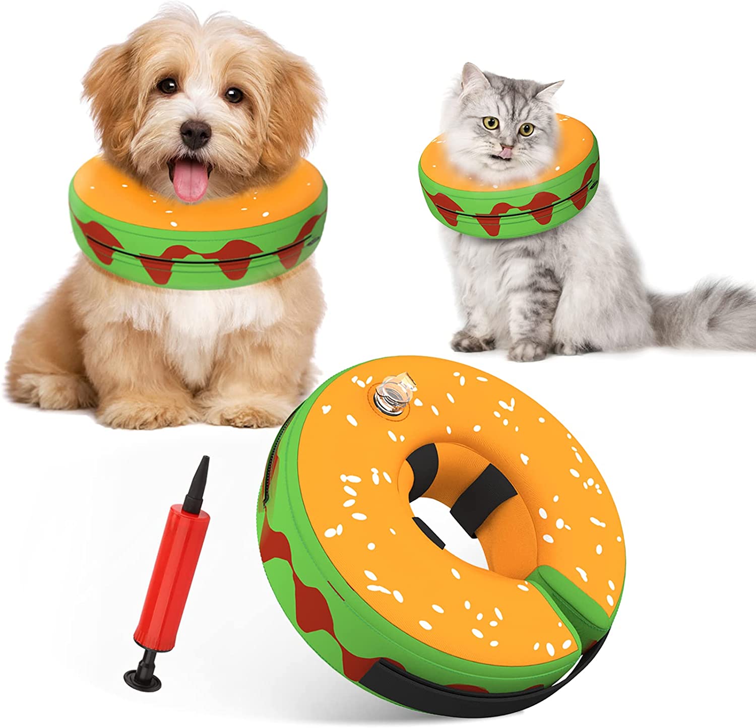 Protective Inflatable Recovery Collar For Dogs & Cats After Surgery,Soft Dog Collar Prevent Pets