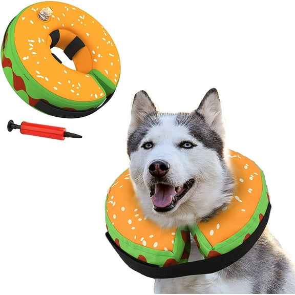 Dog Cone Protective Elizabethan Collar for Dogs Recovery Collar After Surgery Anti-Bite Lick Wound Soft,Inflatable,Comfortable Cone of Shame for Medium Large Dogs