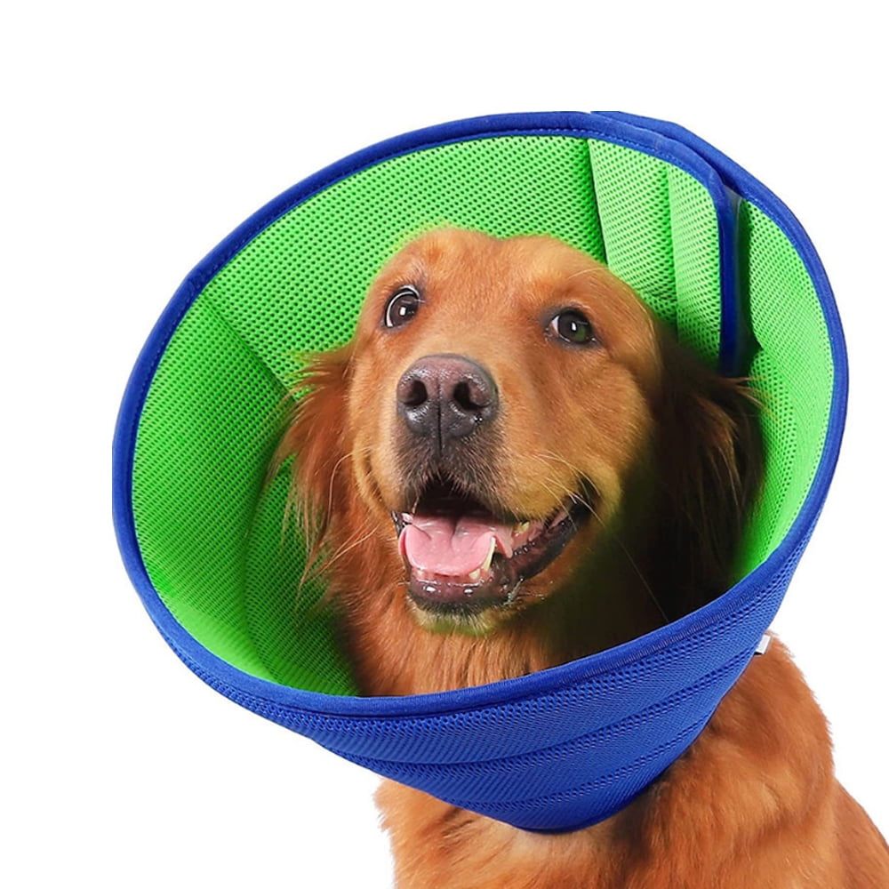 Extra Soft Dog Cone for Dogs After Surgery Breathable Dog Cones for Large Medium Small Dogs and Cats Adjustable Dog Recovery Collar for Pets Blue