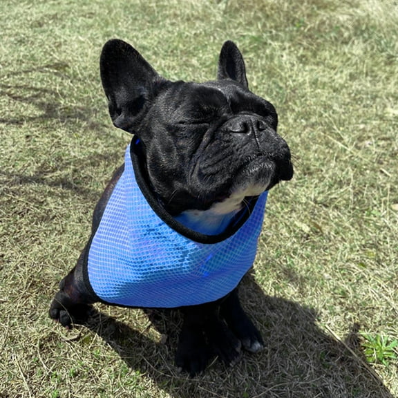 Dog Cooling Bandana Ice Scarf Summer Neck Wrap Reusable Breathable Supplies Cat Ice Towel for Hiking Camping Round Dot