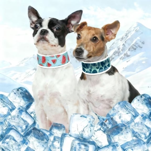 Dog Cooling Bandana Neck Wrap - Instant Chill Reusable Ice Vest for All-Season Use, Adjustable for Small Medium Large Dogs, Hook and Loop Closure for Summer Heat Relief