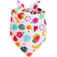 thumbnail image 1 of Dog Cooling Bandana Summer Large 1PCS, Lightweight Quick Drying Poly-Blend, Triangle Scarfs Bibs with Cute Fruit Pattern, Adjustable Breed Handkerchief for Medium Large Dogs Puppies Pets Gift, 1 of 6