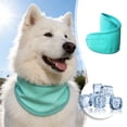 thumbnail image 1 of Dog Cooling Bandana for Summer, Reusable Ice Neck Cooler Wrap for Dogs, Adjustable Breathable Pet Scarf for Hot Weather, Outdoor Cooling Collar for Small Medium Large Dogs (Green, M), 1 of 8