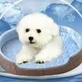 thumbnail image 1 of Dog Cooling Bed Summer Sleeping Cool Ice Silk Bed For Small Dogs & Cats Breathable Washable Pet Beds With Non-Slip Bottom Cat Bed Dog Bed, 1 of 7