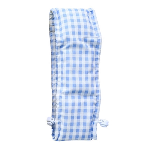 Dog Cooling Collar Double Ended Drawstring Reduce Temperature Adjustable Dog Ice Pack for Walks Sports Blue Grid S(30-45cm)