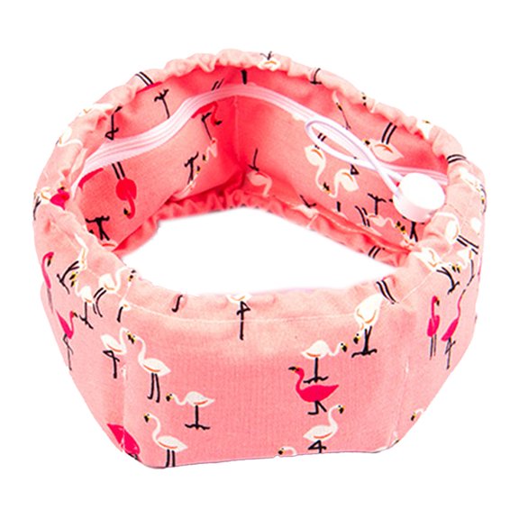 Dog Cooling Collar Double Ended Drawstring Reduce Temperature Adjustable Dog Ice Pack for Walks Sports Flamingo L(60?75cm)
