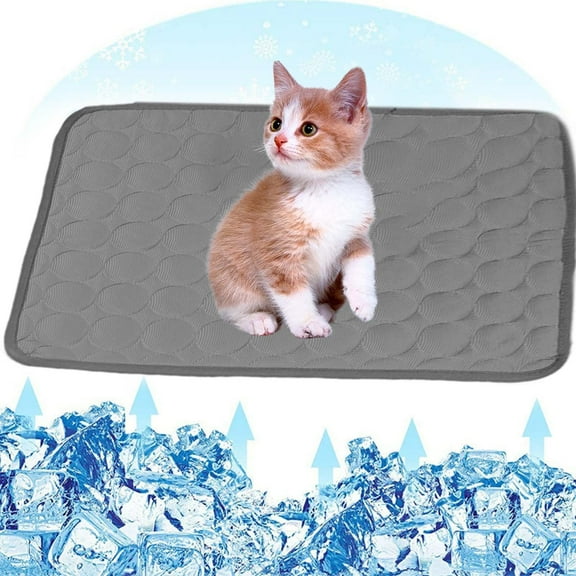 Dog Cooling Mat, 20.47x24.4 in Pet Cooling Mat for Dogs Cats, Summer Ice Silk Dog Cooling pad & Washable Pee Pad for Indoor or Outdoor - Bottom Waterproof and Anti Slip