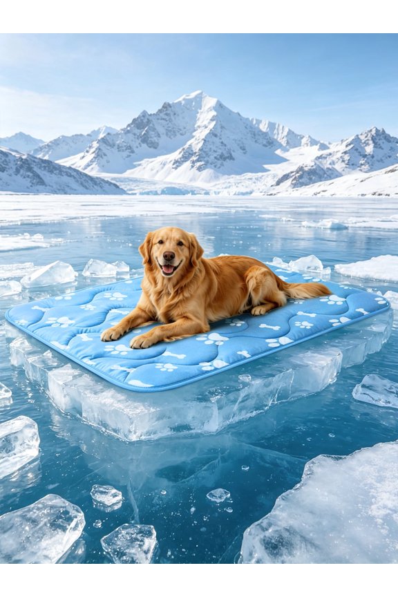 Dog Cooling Mat for Dogs & Cats, 44" x 32" Thick & Durable Cooling Pad for Small to Large Dogs, Waterproof Color-Changing Arc-Chill Tech (Q-Max>0.5) for Long-Lasting Cooling, Washable & Non-Toxic