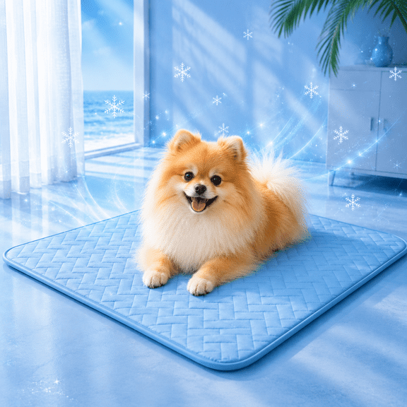 Dog Cooling Mat Ice Silk Pet Cooling Pad Breathable, No Need to Freeze or Refrigerate, Reusable Summer Cooling Bed for Indoor Outdoor Car & Crate