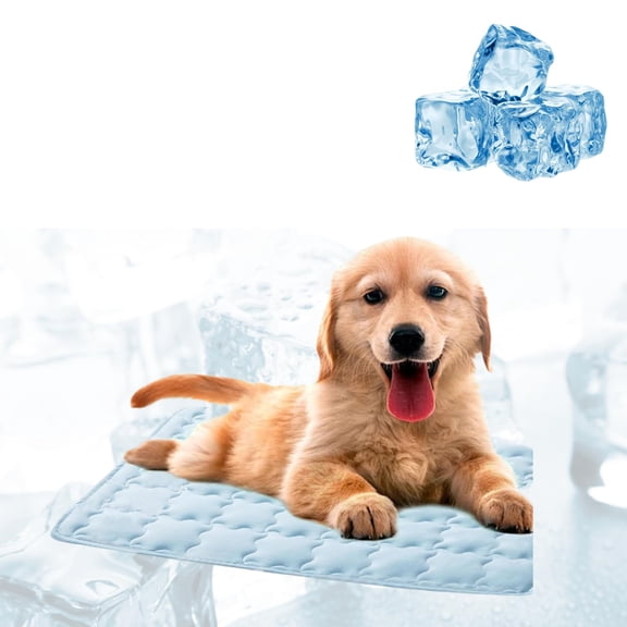 Dog Cooling Mat Large, Cooling Mat Dog, Dog Cooling Pad, Ice Silk Cooling Mat for Dogs, Multi-Scenario Usable Summer Pet Cool Sleep Pad, Safe for All Pets to Use Without