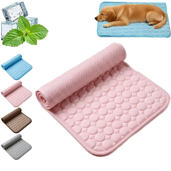 Dog Cooling Mat, Self-Cooling Ice Silk Pet Cooling Pad for Dogs Cats, Washable Waterproof Foldable Summer Cool Bed, for Small Medium Large Dogs