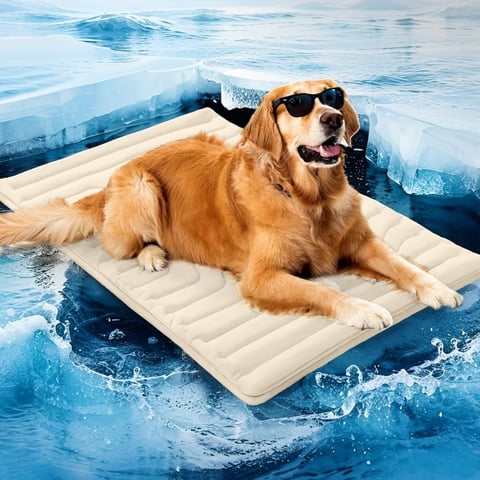 Dog Cooling Mat for Small & Medium Pets, Washable Pet Cooling Pad with Soft Ice Silk Fabric, Portable Non-Toxic Summer Cooling Bed for Dogs, Cats, Crates, Car & Outdoor Use