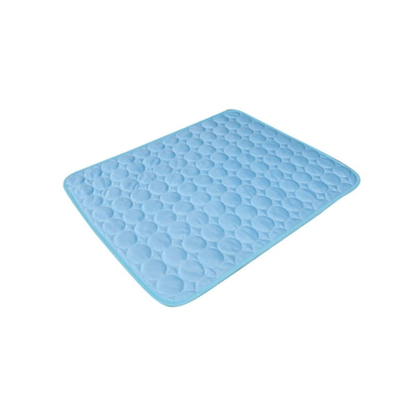 Dog Cooling Pad, Dog Ice Silk Mat Summer Pet Mat Sleeping Mat Lce Mat, Cooling Mat for Dogs Self Cooling Pad(L,Blue, 27.6x21.7in)