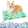 thumbnail image 1 of Dog Cooling Pad, Summer Gel Cushion Water Cushion Dormitory Ice Cushion Water Mattress Pet Ice Cooler Cushion, Summer Cooling Mat for Dogs Cats(Green, 11.8x15.7in), 1 of 7