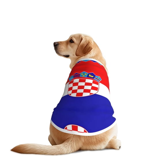 Dog Cooling Shirt Republic-Of-Croatian-Flag Breathable Dog Shirt for Large Dogs, Sun Protection Dogs Vest Tank Top Sleeveless Pet Clothes XX-Large