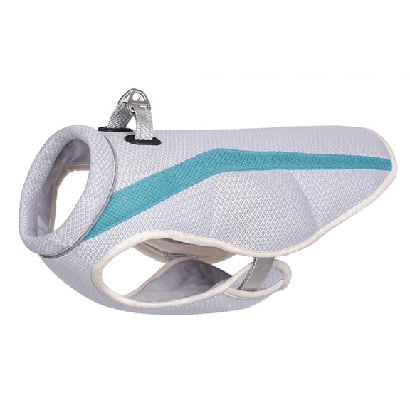 Dog Cooling Vest Harness Jacket Summer Pets Clothes Safety Reflective Pet Cooling Vest for Running, Hot Weather, Cycling, Walking, Outdoor , Deep Blue S