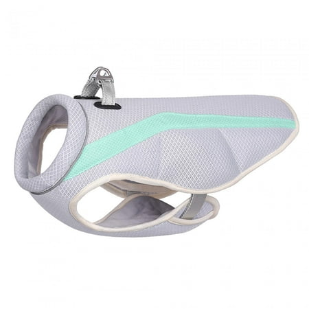 Dog Cooling Vest Harness Pet Cooling Vest Breathable Mesh Pets Clothes Jacket Safety Reflective for Running, Beach, Hot Weather, Training , Light Blue XL