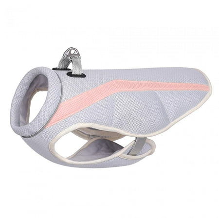 Dog Cooling Vest Harness Pet Cooling Vest Pet Clothes Ice Clothes Safety Reflective Jacket for Running, Hot Weather ,Camping ,Beach, Cycling Pink M