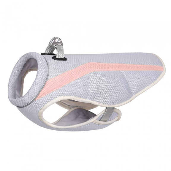 Dog Cooling Vest Harness Pet Cooling Vest Pet Clothes Ice Clothes Safety Reflective Jacket for Running, Hot Weather ,Camping ,Beach, Cycling Pink S