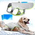 thumbnail image 1 of Dog Cooling Vest with Ice Packs Breathable Adjustable Dog Ice vest with D Ring Evaporation Cooler Dog Jacket for Hot Weather Dog Cooling Shirt for French Bulldog And Heat-sensitive Dog. XL, 1 of 7
