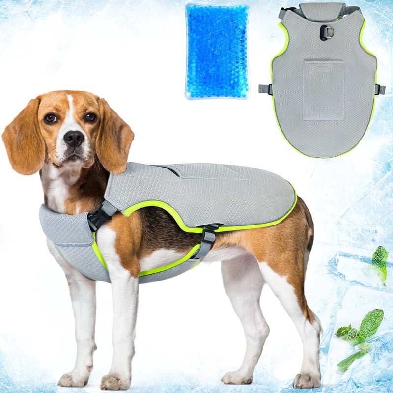 Dog Cooling Vest with Ice Packs Breathable Adjustable Dog Ice vest with D Ring Evaporation Cooler Dog Jacket for Hot Weather Dog Cooling Shirt for Small Medium Large Dogs Puppies, Medium