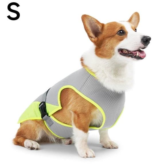 Dog Cooling Vest, Sun Protection Cooling Pet Shirt Harness with Zipper & Leash , Adjustable Breathable Summer Quick Dry Clothes for Hot Weather Small Medium Large Dogs