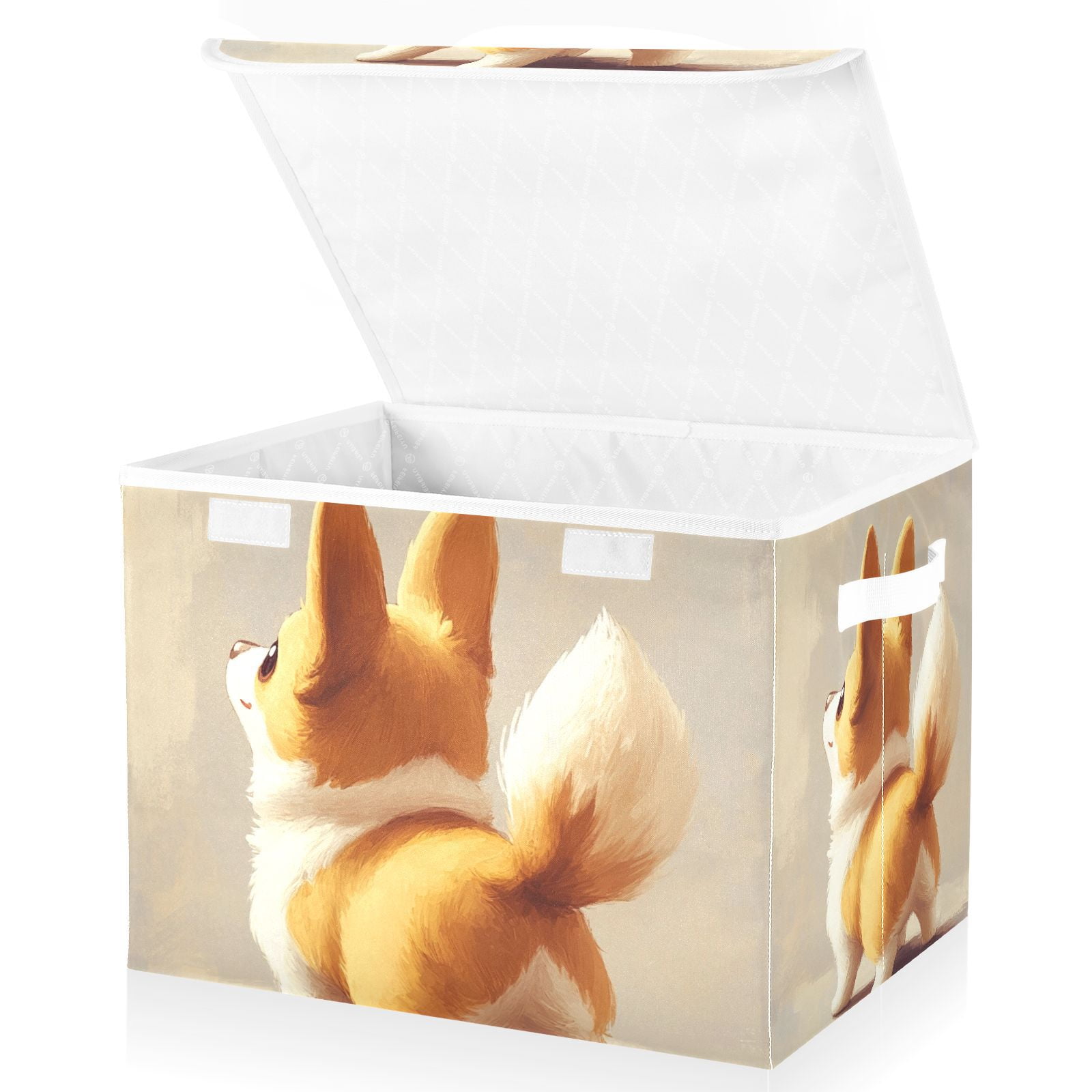 Dog Corgi Storage Basket for Shelves Foldable Container Organizer for ...