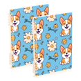 thumbnail image 1 of Dog Corgi and Flowers Ring Binder Notebook Journey Note Diary College Ruled Spiral Notebook Study Loose Leaf Paper A5 60 Pages, 1 of 8