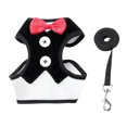 thumbnail image 1 of Dog Corset And Leash Set With Fancy Dress Bow Tie And Black Vest For Puppies And Dogs Pet Skirt DOPI, 1 of 5