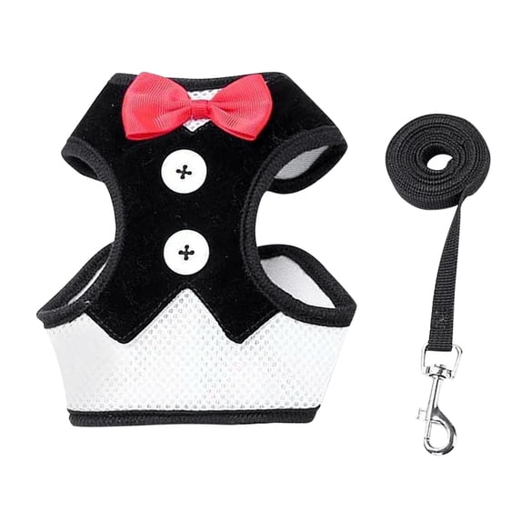 Dog Corset And Leash Chihuahua Puppy Clothes Girl Set With Fancy Dress Birthday Dog Clothes Bow Tie And Black Large Dog Clothes Summer Vest For Puppies And Dogs Clothes for Dogs Small Dog Clothes Fema
