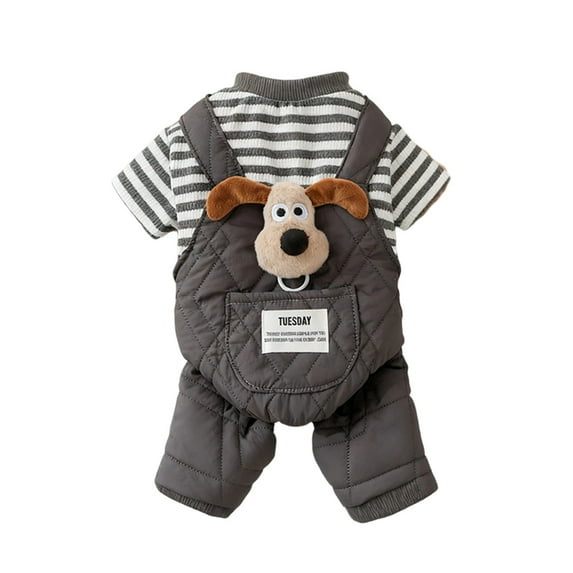 Dog Costume Clothes for Pets Spring Onesie for Puppy Pet Cat Denim Overalls Coat Cute Bear Warm Girl Outfits for Small Dogs Boy Costumes(XL,#A)