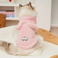 thumbnail image 1 of Dog Costume Fleece Hooded Coat Soft Cozy Plush Vest Puppy Winter Overall for Small Medium Large Dog High Quality Pink 2XL, 1 of 5