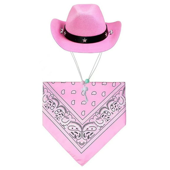 Dog Costume Hat Bandanas Theme Party Dogs Cowboy Hat Accessory Dog Cowboy Costume Pet Western Cowboy Hat All Breeds Costume Headpiece