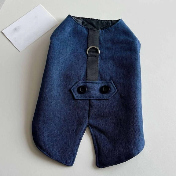 Dog Cotton Vest Warm Padded Clothes for Small Medium Dogs,Thick Puppy Jacket Pet Outwear Apparel for Daily Use(背长21,25,31,35,40,45cm)宠物狗狗冬季保暖棉衣可牵引 A XSA