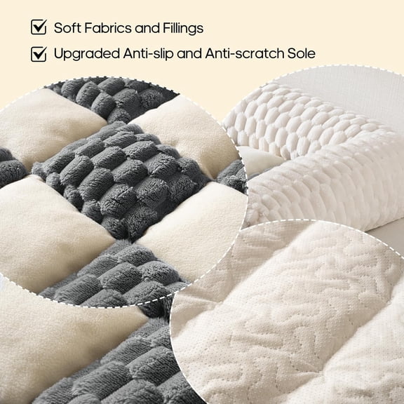 Dog Couch Bed, Flannel Dog Couch Cover Protector, Washable Pet Couch Covers for Sofa, Non-Slip Couch Covers for Dogs, Pet Bed for Couch (Bluegrey&White-33.45" x 30.71")