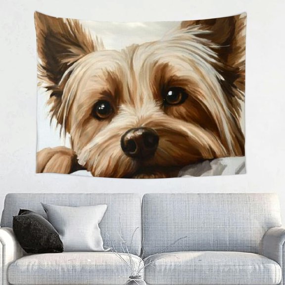 Dog Couch Painting Tapestry Wall Hanging, 100% Polyester Decorative Home Decor for Bedroom and Living Room 40x30in