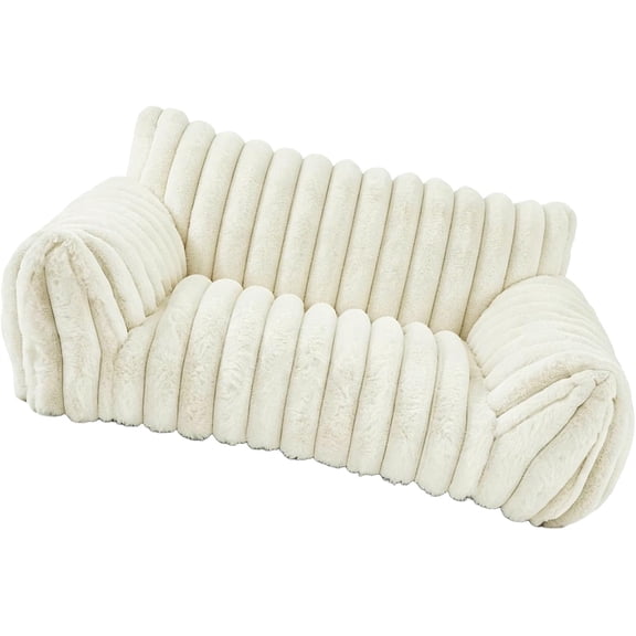 Dog Couch Pet Sofa with Backrest, Warm Soft Bed for Cats