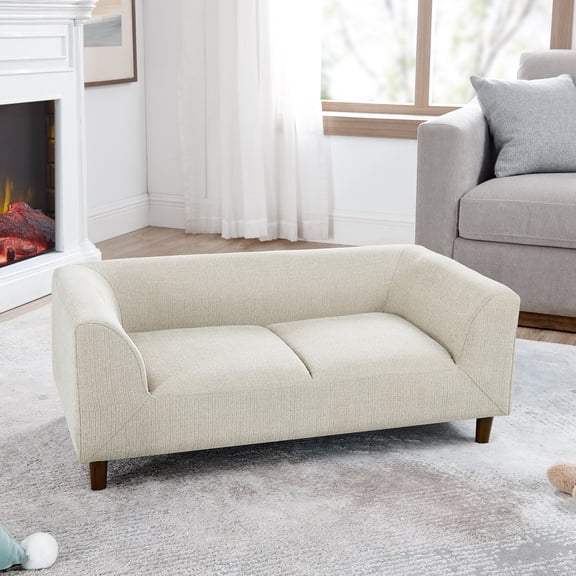 Dog Couch, Rectangular Soft Cushion Dog Sofa Bed with Backrest And Armrests For Medium And Large Dogs, Sturdy Short Legs Support, Pet Supplies