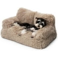 thumbnail image 1 of Dog Couch, Small Dog Bed with Removable Washable Cover, Cute Cat Couch for Pets, Cat Beds for Indoor Cats with Anti-Slip Bottom (Brown), 1 of 8