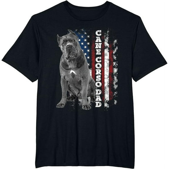 Dog Course Dad, Dog Owner Italian Mastiff USA American Flag T-Shirt
