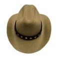thumbnail image 1 of Dog Cowboy Hat with Black Star Band, Khaki, for Small Dogs and Cats, Accessory, 1 of 5