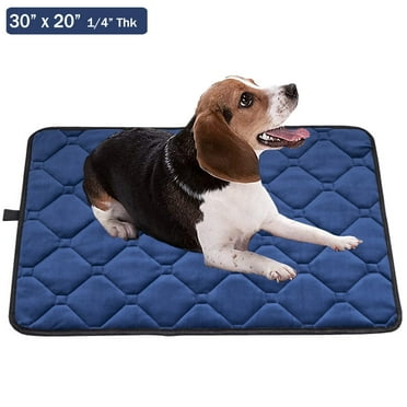 Dog Crate Bed Dog Crate Pad Washable Dog Bed Mat for Crate Mats for Dog Cage Mat Dog Kennel Pad Dog Kennel Mat Dog Crate Liner for Small Dogs and Cats, 30" x 20",Blue