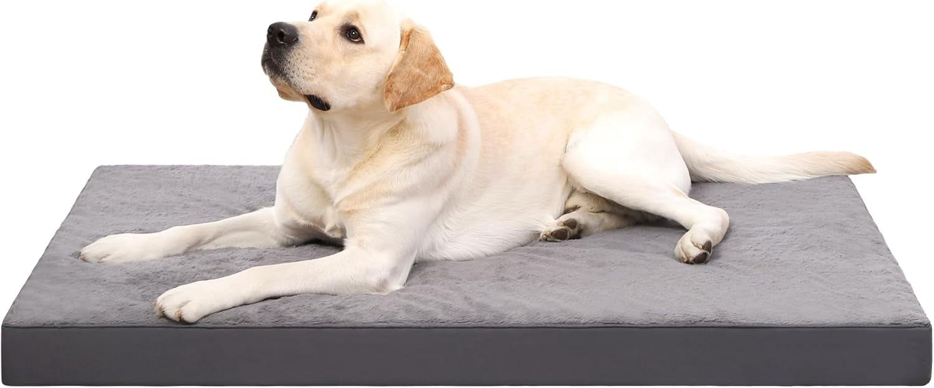 View of Dog Crate Bed for Large Dogs, Waterproof, Washable & Removable Cover ...