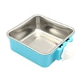 thumbnail image 1 of Dog Crate Bowl for Cage, Blue Hanging Pet Feeder, Detachable Stainless Steel & Plastic Food & Water Bowl – Small Dogs, Puppies, Cats, Rabbits, Guinea Pigs, Hamsters, Birds, 1 of 2