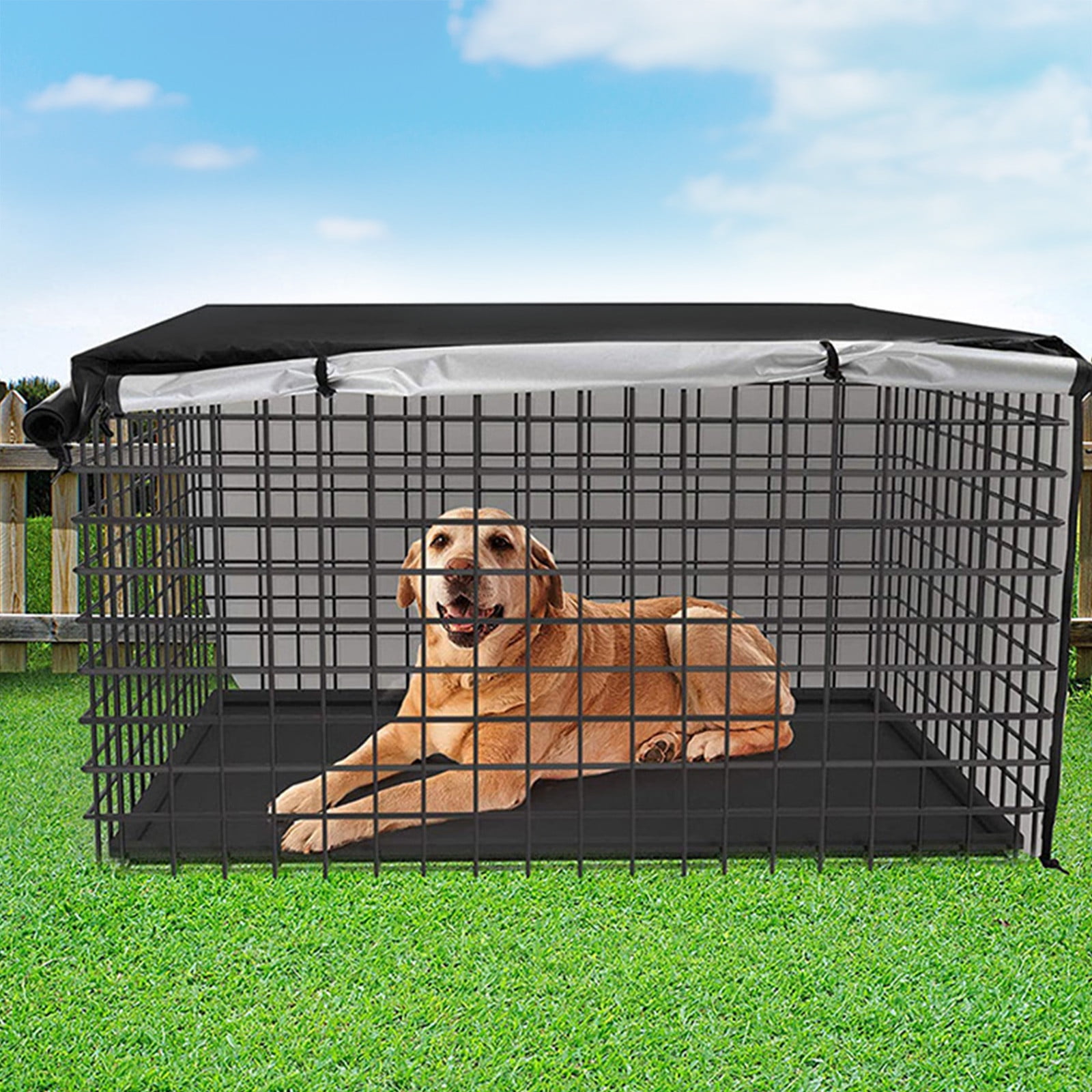 View of Dog Crate Cover, Dog Crate Cover for Large Dogs, Heavy Duty Oxford ...